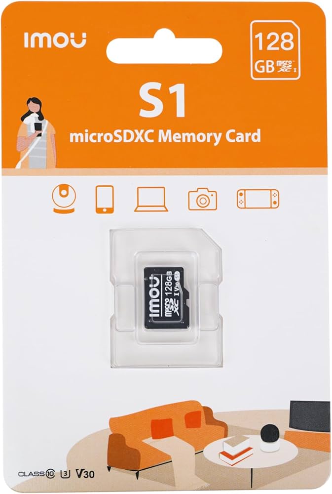 بطاقة ذاكرة Micro SD سعة 128 جيجابايت من Imou بطاقة ذاكرة Micro SD سعة 128 جيجابايت من Imou